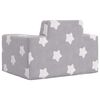 vidaXL Καναπές Παιδικός Ανοιχτό Γκρι με Αστέρια Μαλακό Βελουτέ Ύφασμα