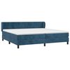 vidaXL Κρεβάτι Boxspring με Στρώμα Σκούρο Μπλε 200x200 εκ. Βελούδινο