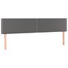 vidaXL Κρεβάτι Boxspring με Στρώμα & LED Γκρι 180x200 εκ. Συνθ. Δέρμα
