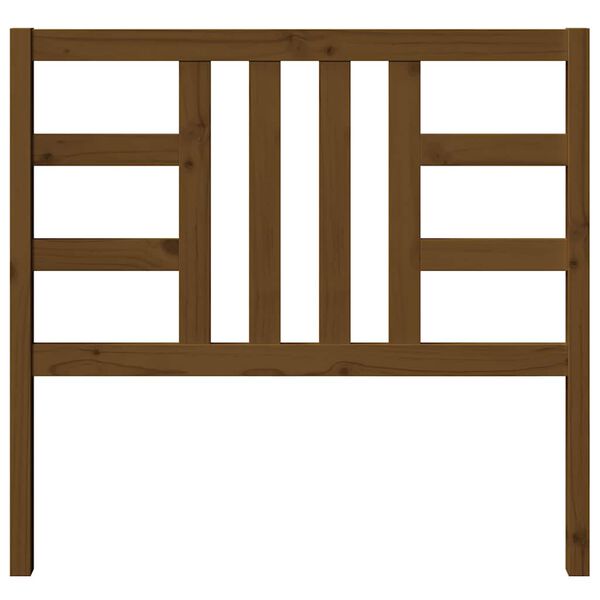 vidaXL Κεφαλάρι Κρεβατιού Καφέ Μελί 106x4x100 εκ. Μασίφ Ξύλο Πεύκου
