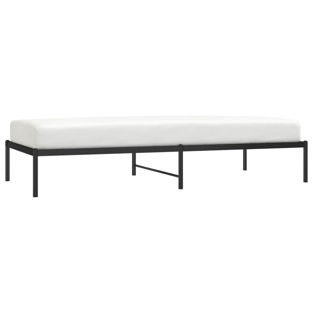 vidaXL Μεταλλικό πλαίσιο κρεβατιού Μαύρο 90x200 cm