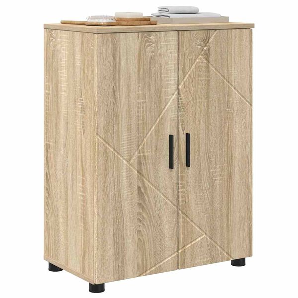 vidaXL Ντουλάπι Μπάνιου Sonoma Δρυς 60 x 35 x 80 εκ Επεξεργασμένο ξύλο