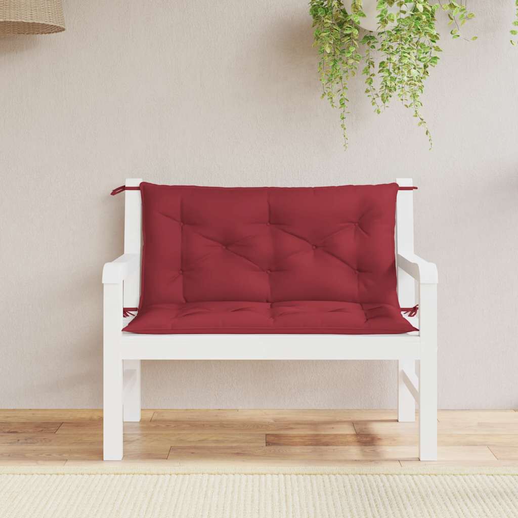 vidaXL Μαξιλάρι Πάγκου Κήπου Μπορντό 100x(50+50)x7 εκ. Ύφασμα Oxford