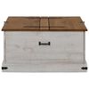 vidaXL Σεντούκι αποθήκευσης HALDEN Λευκό 91x91x47 cm Στερεό ξύλο πεύκο