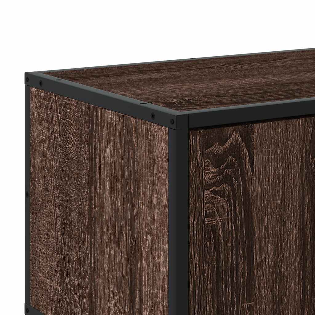 vidaXL Ντουλάπι τηλεόρασης καφέ δρυς 100x35x50 cm
