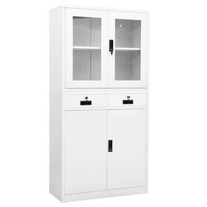 vidaXL &Nu;&tau;&omicron;&upsilon;&lambda;ά&pi;&alpha; &Gamma;&rho;&alpha;&phi;&epsilon;ί&omicron;&upsilon; &Lambda;&epsilon;&upsilon;&kappa;ή 90 x 40 x 180 &epsilon;&kappa; &Alpha;&tau;&sigma;ά&lambda;&iota; / &Psi;&eta;&mu;έ&nu;&omicron; &Gamma;&upsilon;&alpha;&lambda;ί