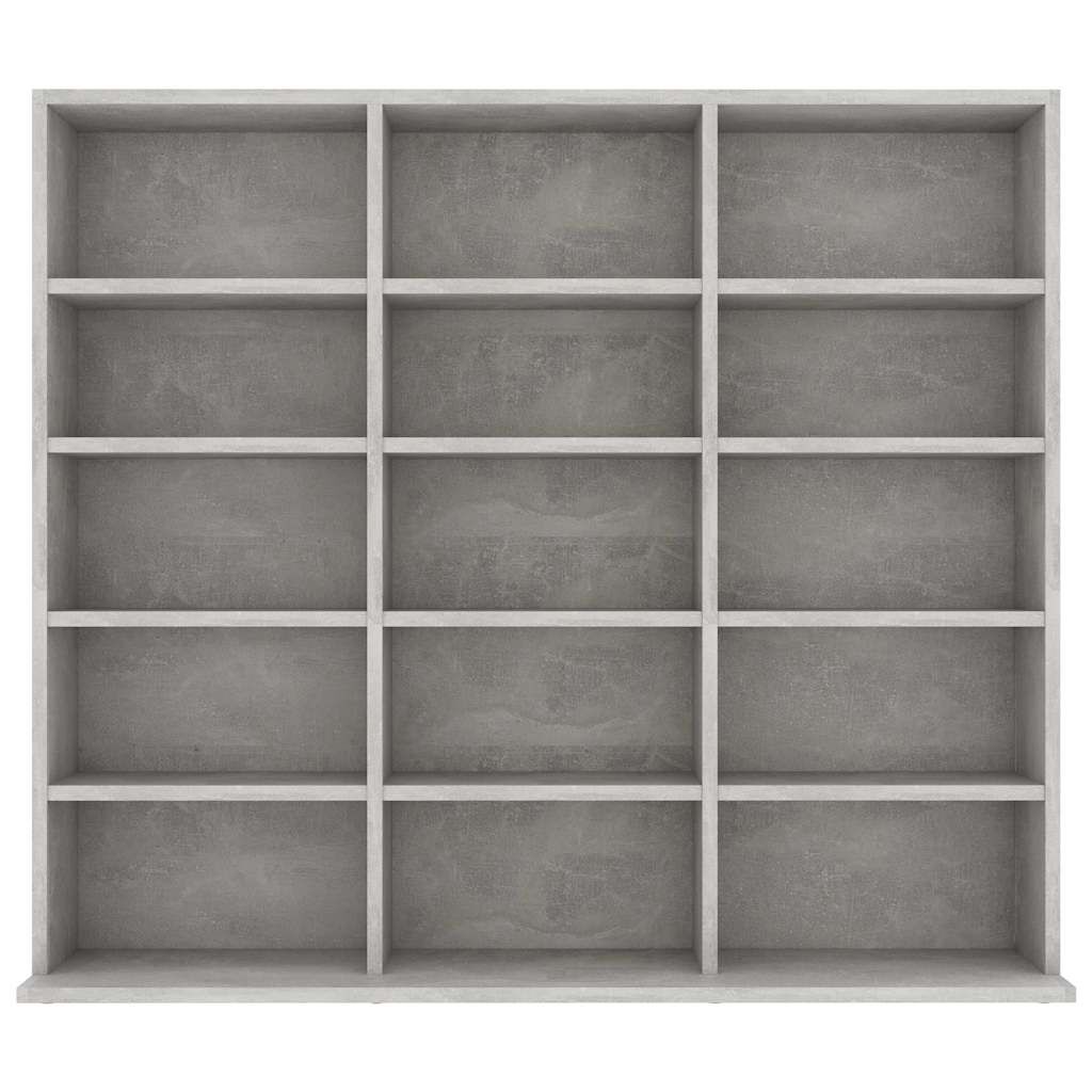 vidaXL Έπιπλο για CD Γκρι του Σκυροδέματος 100x23x89,5 εκ. Επεξ. Ξύλο