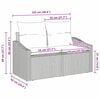 vidaXL Καναπές Κήπου με μαξιλάρι Καφέ 123 x 62 x 69εκ συνθετικό ρατάν