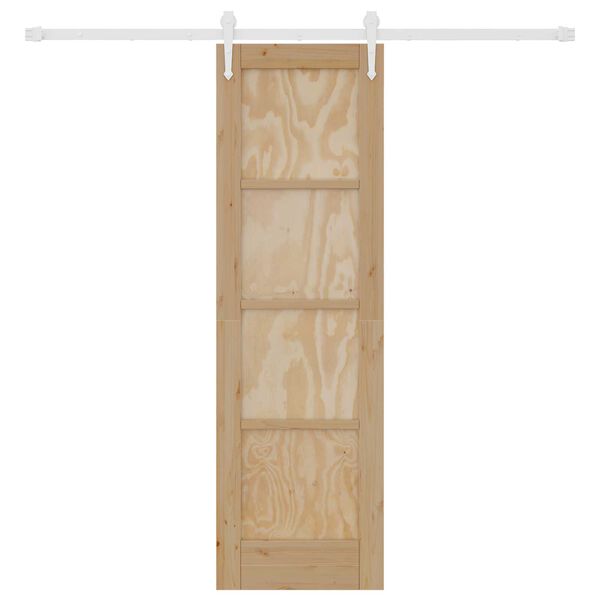 vidaXL Συρόμενη Πόρτα με Σετ Εξαρτημάτων 61x198.5 cm Στέρεο Ξύλο Πεύκο