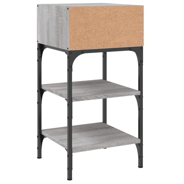 vidaXL Κομοδίνα 2 τεμ. Γκρι Sonoma 35x34,5x70 εκ. Επεξεργασμένο Ξύλο