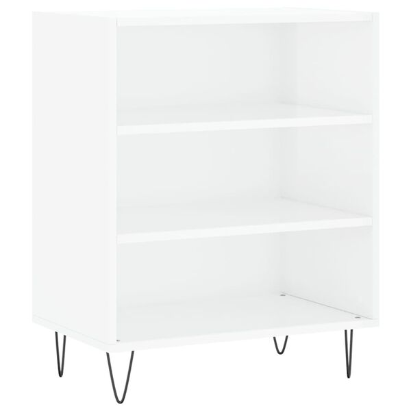vidaXL Ραφιέρα Γυαλιστερή Λευκή 57 x 35 x 70 εκ. από Επεξεργ. Ξύλο