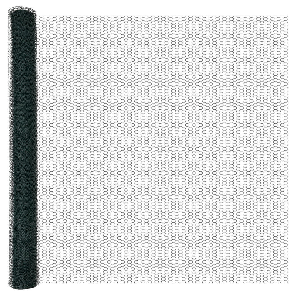 vidaXL Εξάγωνος Φράχτης Πράσινος 1.6x25 μ Χάλυβας