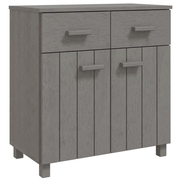 vidaXL Ντουλάπι Αποθήκευσης Ανοιχτό Γκρι 79x40x80 εκ Μασίφ Ξύλο Πεύκου
