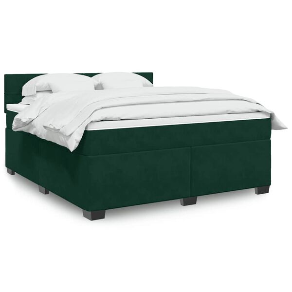 vidaXL &Kappa;&rho;&epsilon;&beta;ά&tau;&iota; Boxspring &mu;&epsilon; &Sigma;&tau;&rho;ώ&mu;&alpha; &Sigma;&kappa;&omicron;ύ&rho;&omicron; &Pi;&rho;ά&sigma;&iota;&nu;&omicron; 180x200&epsilon;&kappa;. &Beta;&epsilon;&lambda;&omicron;ύ&delta;&iota;&nu;&omicron;