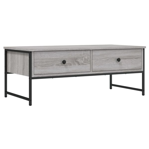 vidaXL Τραπεζάκι Σαλονιού Γκρι Sonoma 101x49x39,5 εκ. Επεξεργ. Ξύλο