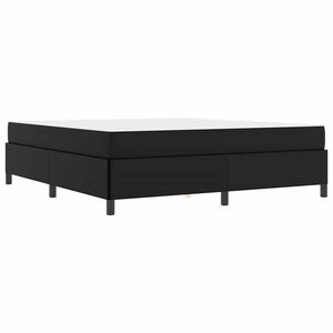 vidaXL Σκελετός κρεβατιού με στρώμα Μαύρο 180 x 200 cm Τεχνητό δέρμα