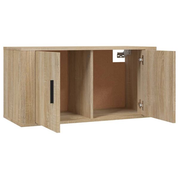 vidaXL Έπιπλα Τηλεόρασης Επιτοίχια 3 τεμ. Sonoma Δρυς 80x34,5x40 εκ