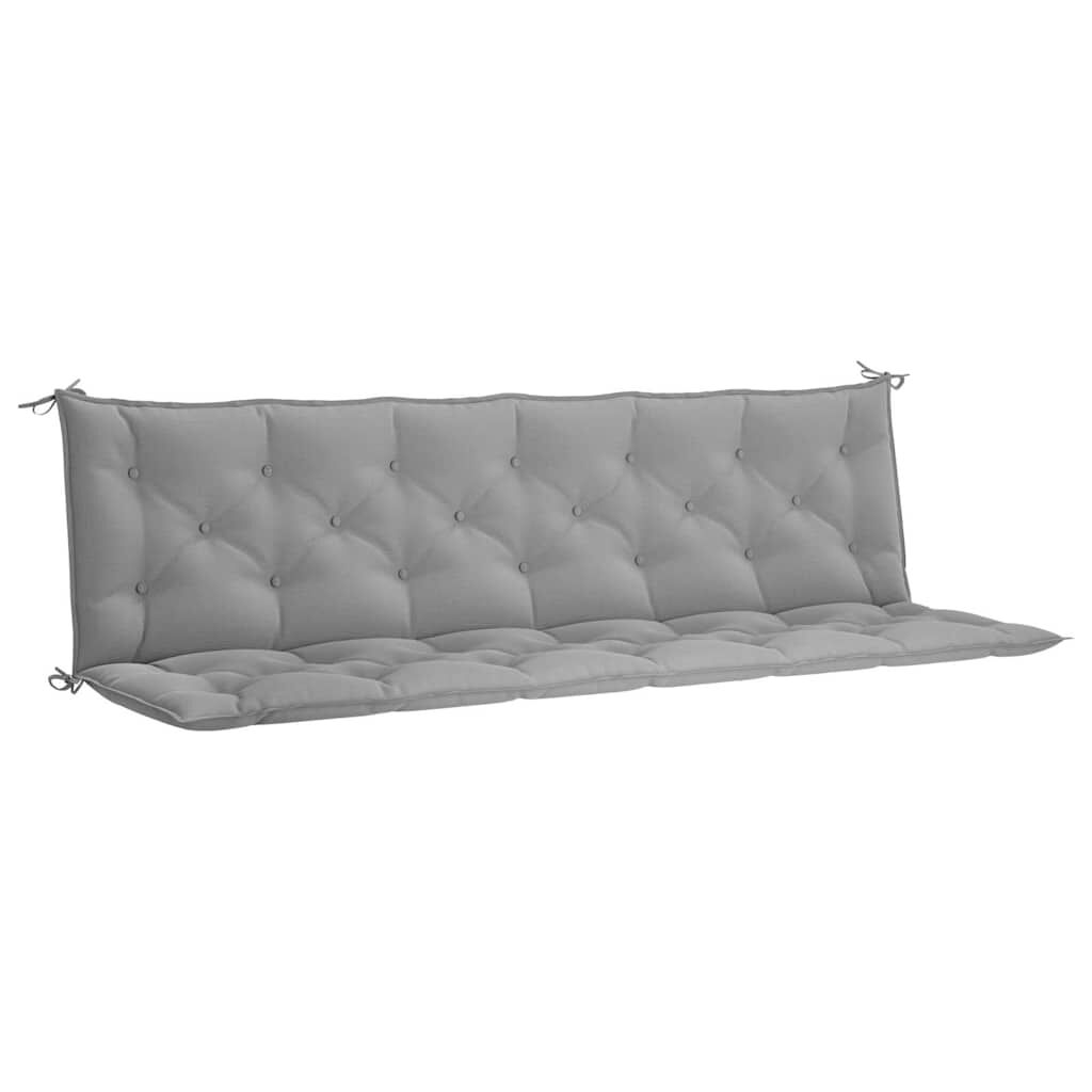 vidaXL Μαξιλάρι Πάγκου Κήπου Γκρι 200x(50+50)x7 εκ. Ύφασμα Oxford