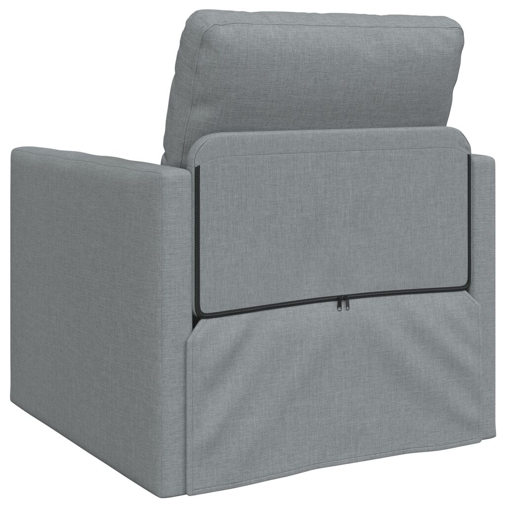 vidaXL Καναπές-Κρεβάτι Δαπέδου 2 σε 1 Αν. Γκρι 112x174x55 εκ. Ύφασμα
