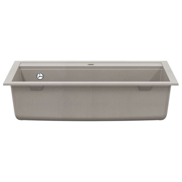 vidaXL Νεροχύτης με Μονή Γούρνα Γκρι Γρανιτένιος