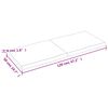 vidaXL Επιφ Τραπεζιού Αν Καφέ 120x50x(2-4)εκ.Ακατέργ. Μασίφ Ξύλο Δρυός