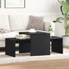 vidaXL Ένθετα τραπέζια Μαύρη δρυς 100 x 48 x 40 εκ Επεξεργασμένο ξύλο