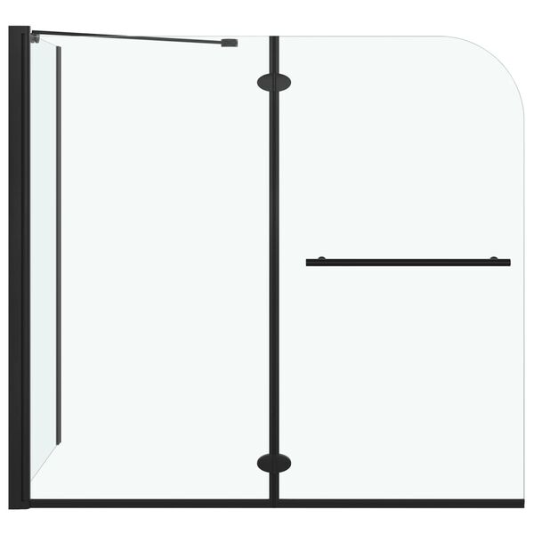 vidaXL Καμπίνα Μπανιέρας Πτυσσόμενη Μαύρη 120 x 68 x 130 εκ. από ESG