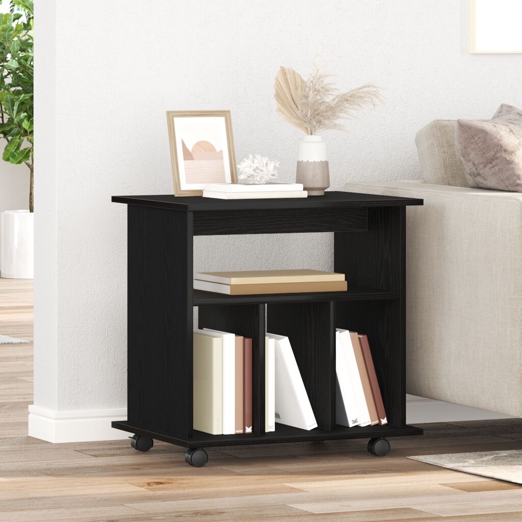 vidaXL Κυλιόμενο Ντουλάπι Μαύρη Δρυς 60x45x55 εκ - Επεξεργασμένο Ξύλο