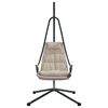 vidaXL Κρεμαστή καρέκλα αυγό Taupe 94 x 107 x 196.5 εκ. Ατσάλι