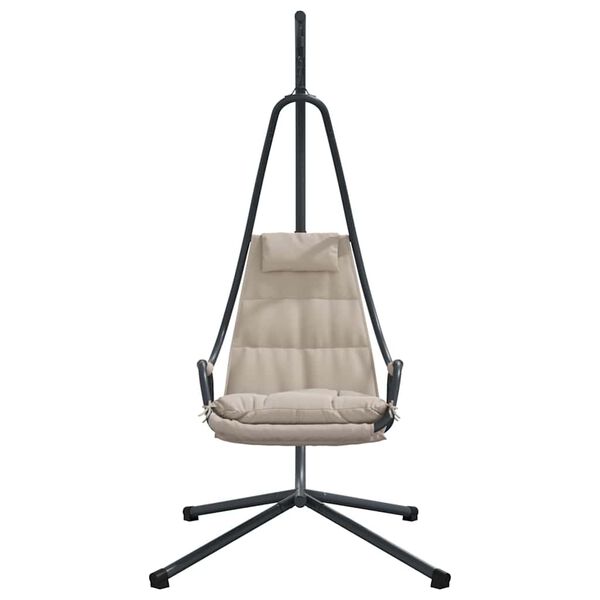 vidaXL Κρεμαστή καρέκλα αυγό Taupe 94 x 107 x 196.5 εκ. Ατσάλι