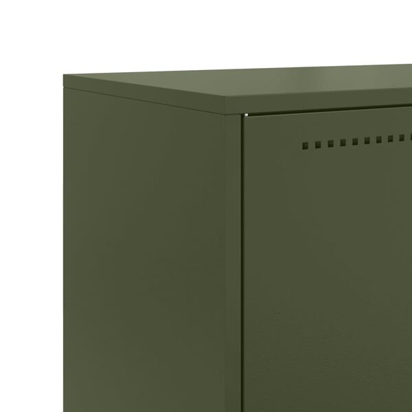 vidaXL Ντουλάπι Πράσινο Λαδί 68,5x38,5x123,5 εκ. από Ατσάλι