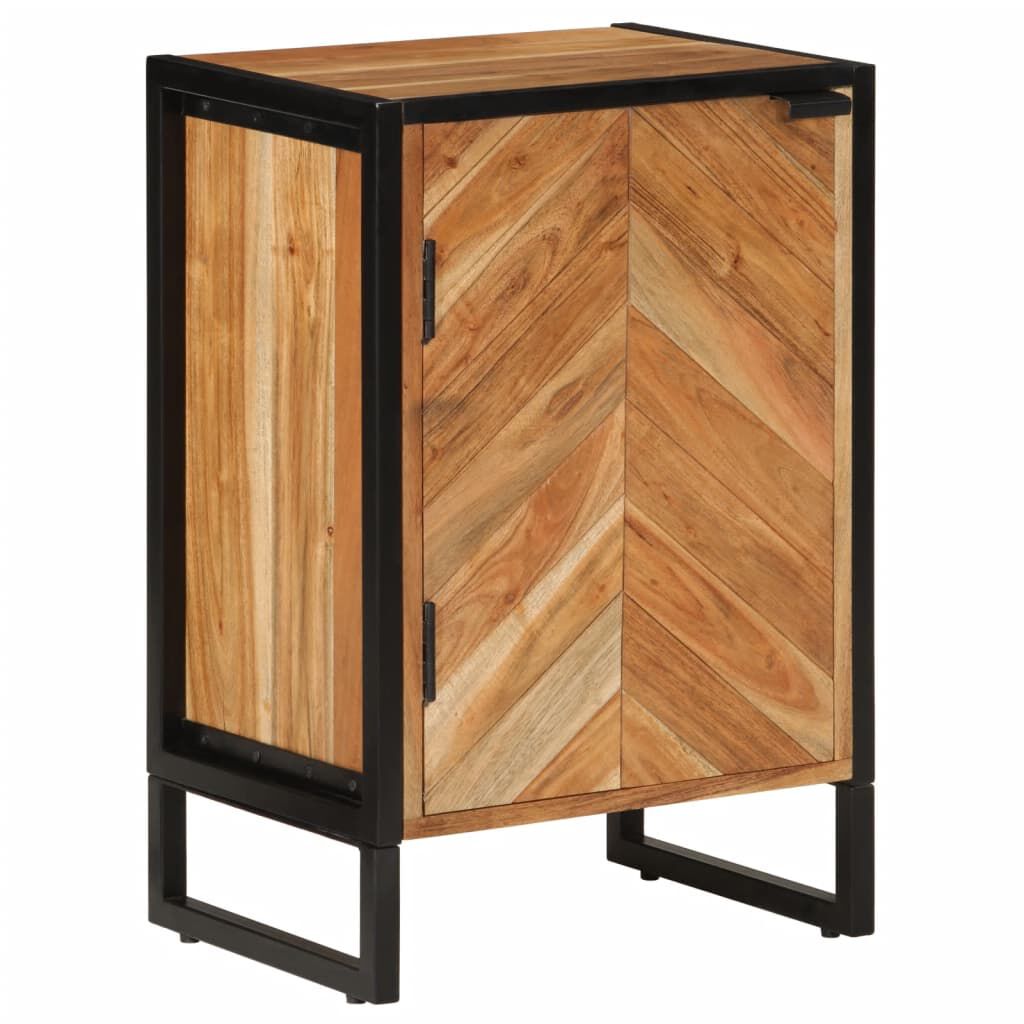 vidaXL Ντουλάπι Μπάνιου Επιτοίχιο 40x30x60 εκ. Μασίφ Ακακία/Σίδερο