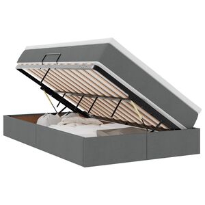 vidaXL Κρεβάτι με αποθηκευτικό χώρο και στρώμα με στρώμα Σκούρο Γκρι