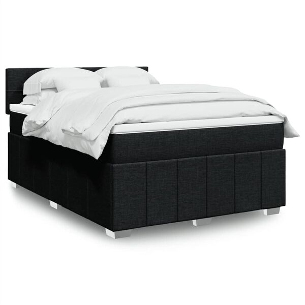 vidaXL &Kappa;&rho;&epsilon;&beta;ά&tau;&iota; Boxspring &mu;&epsilon; &Sigma;&tau;&rho;ώ&mu;&alpha; &Mu;&alpha;ύ&rho;&omicron; 140x200 &epsilon;&kappa;. &Upsilon;&phi;&alpha;&sigma;&mu;ά&tau;&iota;&nu;&omicron;