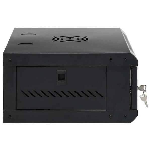 vidaXL Ντουλάπα δικτύου με αποθήκευση Μαύρο 53 x 45 x 21 εκ Ατσάλι