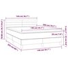 vidaXL &Kappa;&rho;&epsilon;&beta;ά&tau;&iota; Boxspring &mu;&epsilon; &Sigma;&tau;&rho;ώ&mu;&alpha; & LED &Sigma;&kappa;. &Pi;&rho;ά&sigma;&iota;&nu;&omicron; 140x200&epsilon;&kappa; &Beta;&epsilon;&lambda;&omicron;ύ&delta;&omicron;