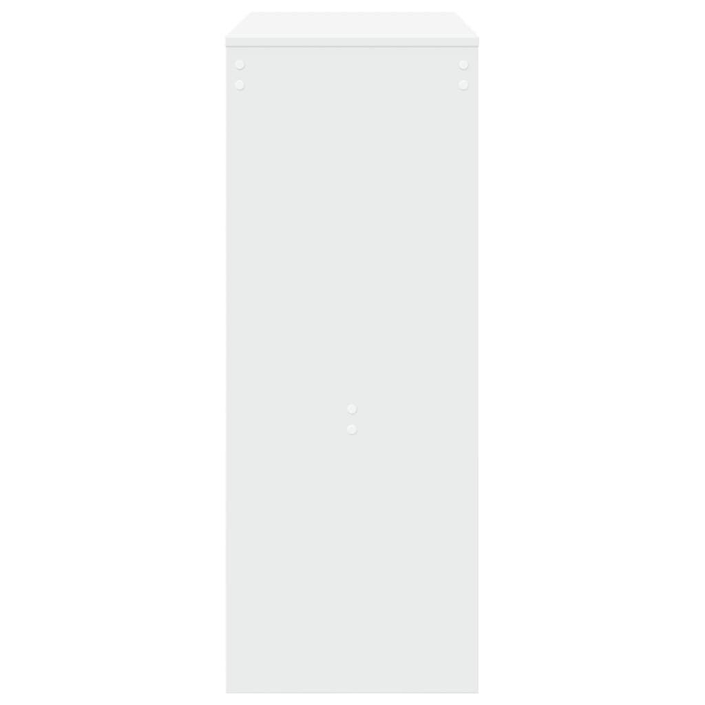 vidaXL Τραπέζι Μπαρ με Ράφια Λευκό 90x40x103,5 εκ. Επεξεργ. Ξύλο