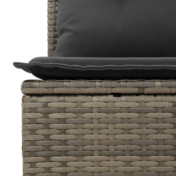 vidaXL Σετ Καναπέ Κήπου με μαξιλάρι 7 pcs Γκρι Πολυ ράταν
