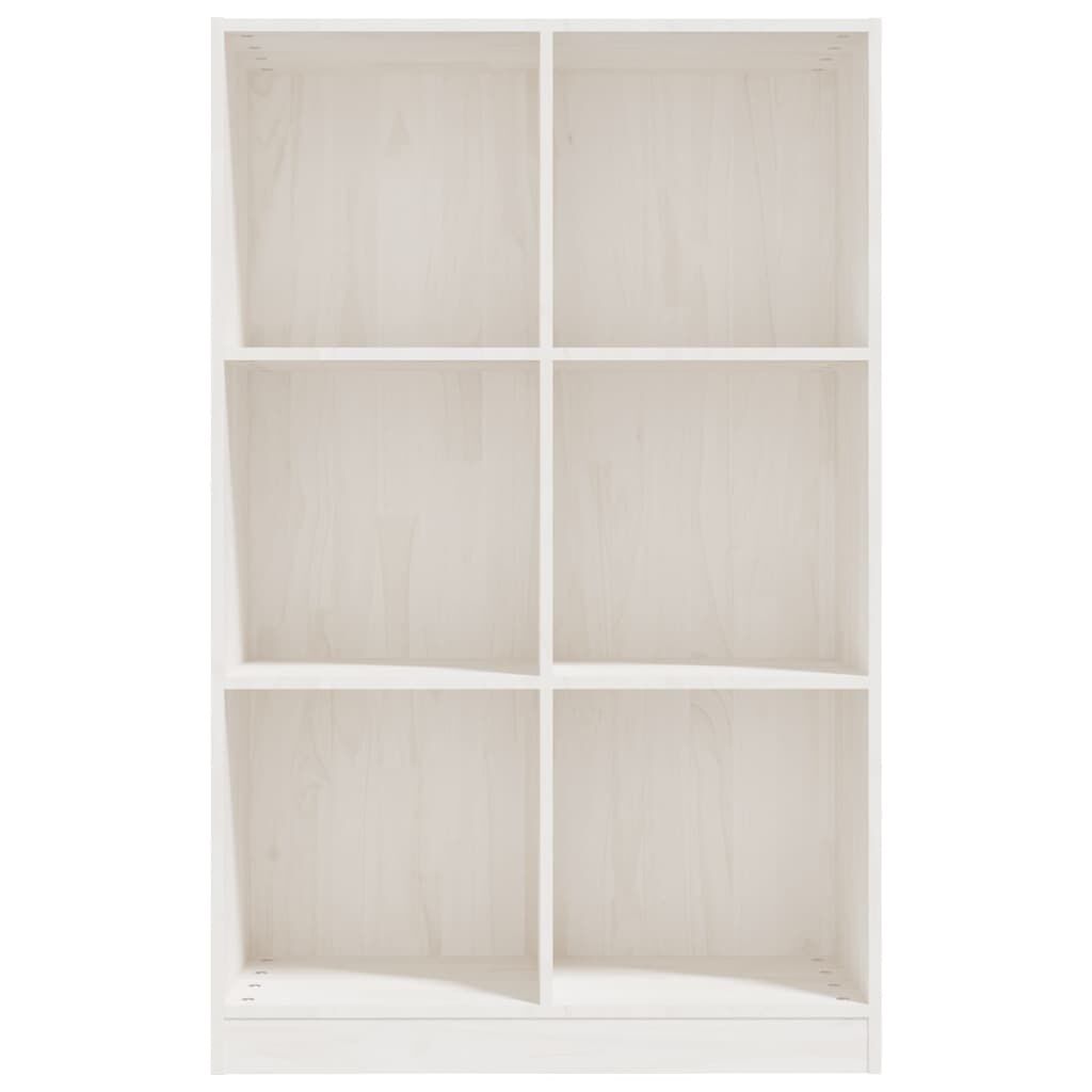 vidaXL Βιβλιοθήκη Λευκή 70 x 33 x 110 εκ. από Μασίφ Ξύλο Πεύκου