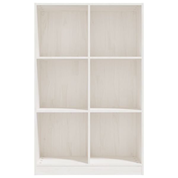 vidaXL Βιβλιοθήκη Λευκή 70 x 33 x 110 εκ. από Μασίφ Ξύλο Πεύκου