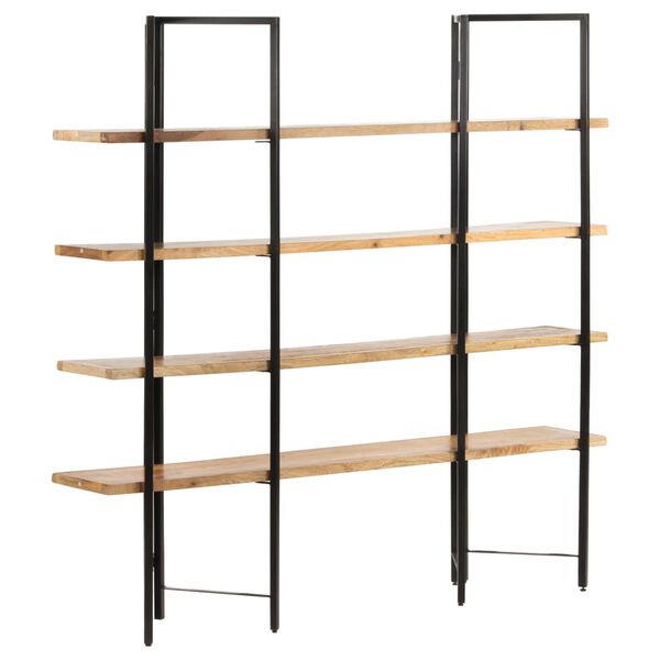 vidaXL Βιβλιοθήκη με 4 Επίπεδα 160 x 35 x 160 εκ. Μασίφ Ξύλο Μάνγκο