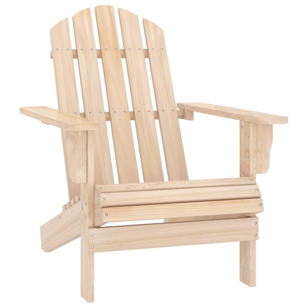 vidaXL Καρέκλα Κήπου Adirondack με Υποπόδιο & Τραπέζι από Ξύλο Ελάτης