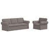 vidaXL &Kappa;&alpha;&nu;&alpha;&pi;έ&sigmaf; 180cm 2 pcs Taupe &Mu;έ&tau;&alpha;&lambda;&lambda;&omicron;