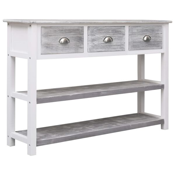 vidaXL Μπουφές Αντικέ Γκρι 115 x 30 x 76 εκ. από Ξύλο