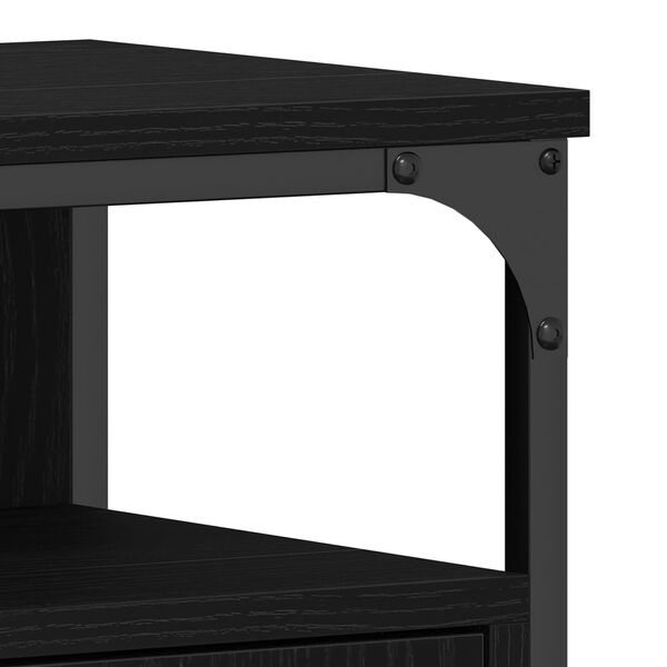 vidaXL Ντουλάπα Νιπτήρα Μαύρο Δρυς 80x30x60 εκ. Κατασκευασμένο ξύλο