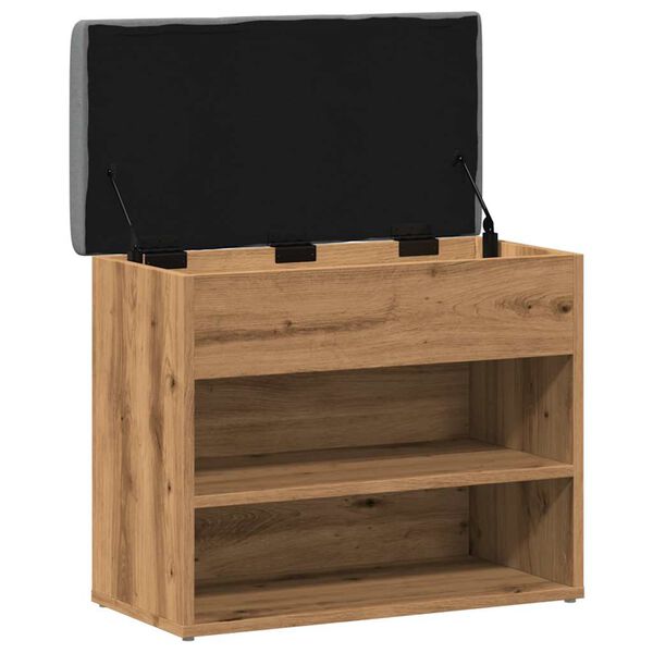 Πάγκος παπουτσιών vidaXL Artisan Oak 62x32x50 cm Κατασκευασμένο ξύλο