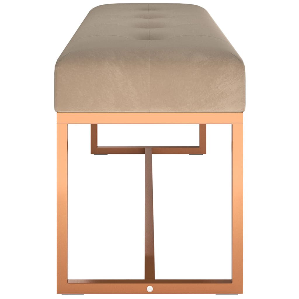 vidaXL Πάγκος Μπεζ 110x36x45 εκ. Βελούδινος