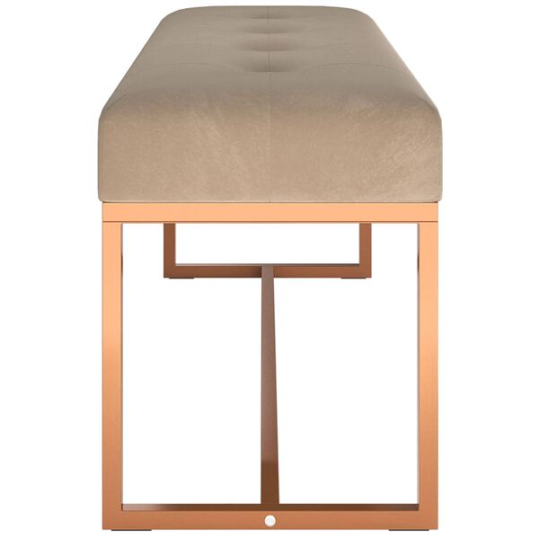 vidaXL Πάγκος Μπεζ 110x36x45 εκ. Βελούδινος