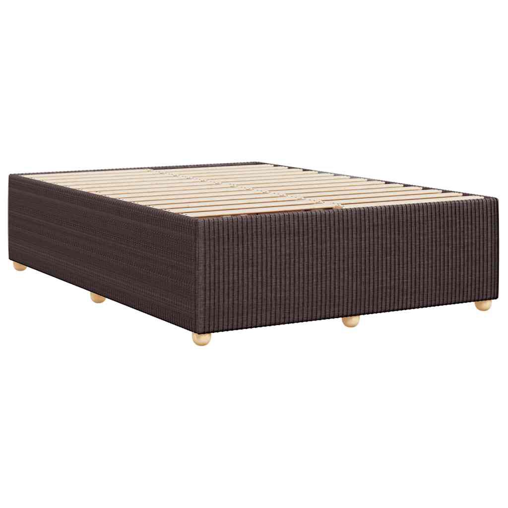 vidaXL Σκελετός Κρεβατιού Χωρίς Στρώμα Καφέ 140x200 εκ.Υφασμάτινο