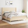vidaXL &Kappa;&rho;&epsilon;&beta;ά&tau;&iota; Boxspring &mu;&epsilon; &Sigma;&tau;&rho;ώ&mu;&alpha; &Kappa;&rho;&epsilon;&mu; 180x200 &epsilon;&kappa;. &Upsilon;&phi;&alpha;&sigma;&mu;ά&tau;&iota;&nu;&omicron;